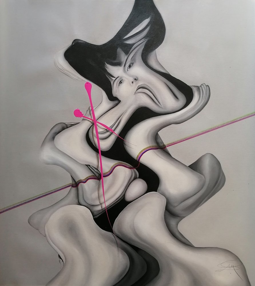 Surrealistisk flytande kvinna av Stefano Mazzolini