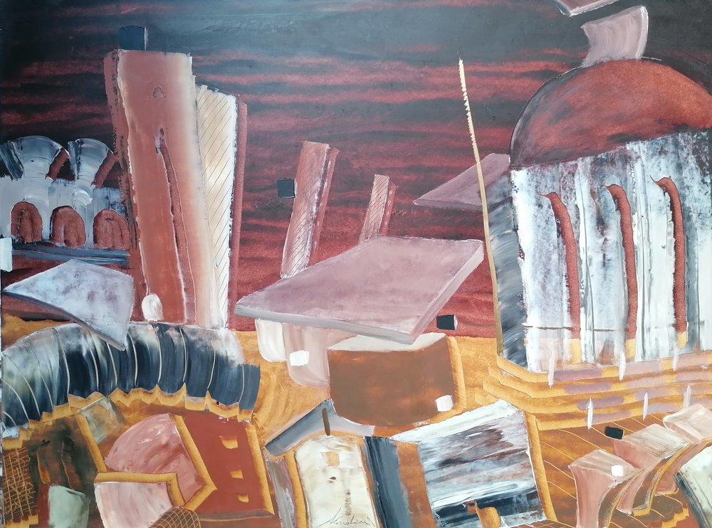 Surrealistisk stadsarkitektur av Stefano Mazzolini