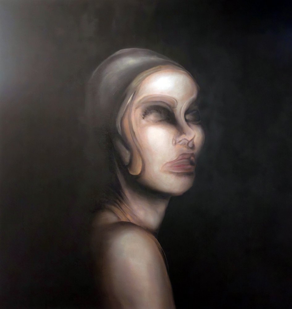 Surrealistiskt kvinnoporträtt av Stefano Mazzolini