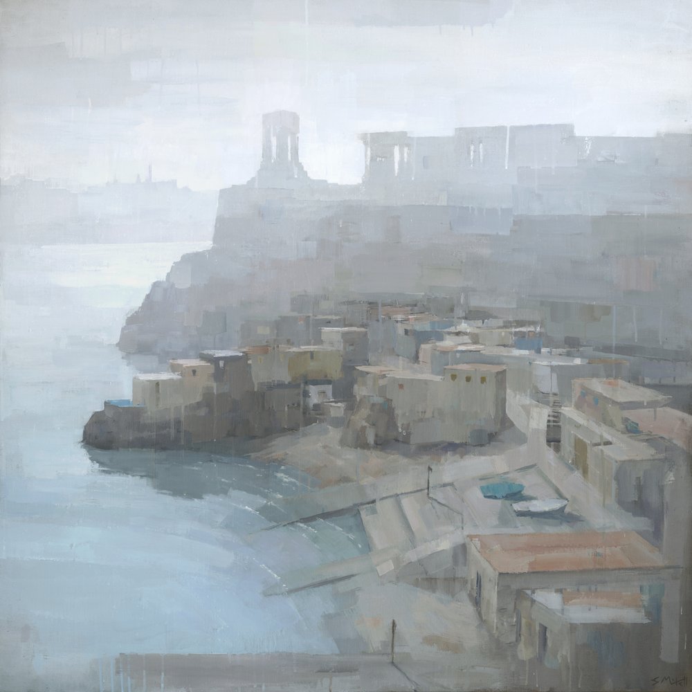 En dimmig stad vid Medelhavet av Steve Mitchell