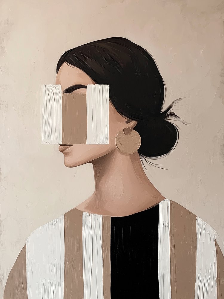 Elegant abstrakt porträtt av Studio Palette