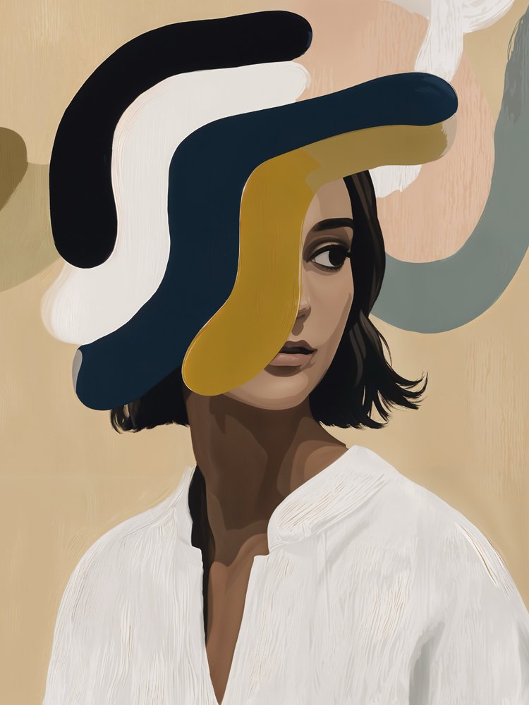 En eftertänksam, abstrakt blick av Studio Palette