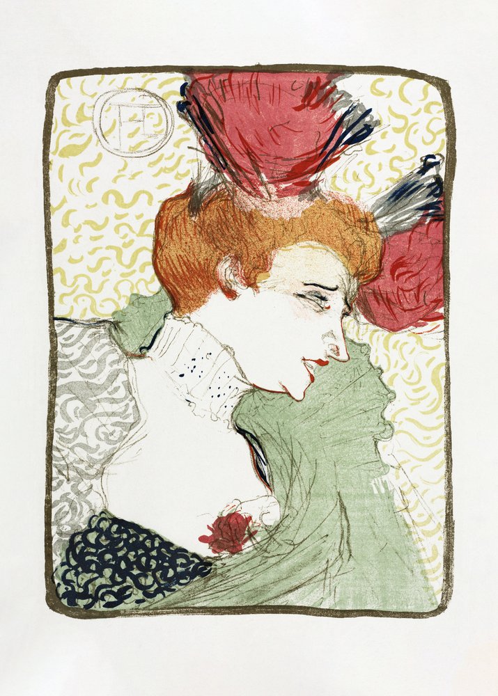 Byst av Mademoiselle Lender (1895) av TOULOUSE LAUTREC