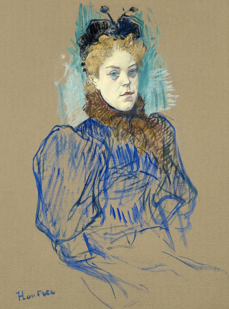Porträtt av May Milton (1895) av TOULOUSE LAUTREC