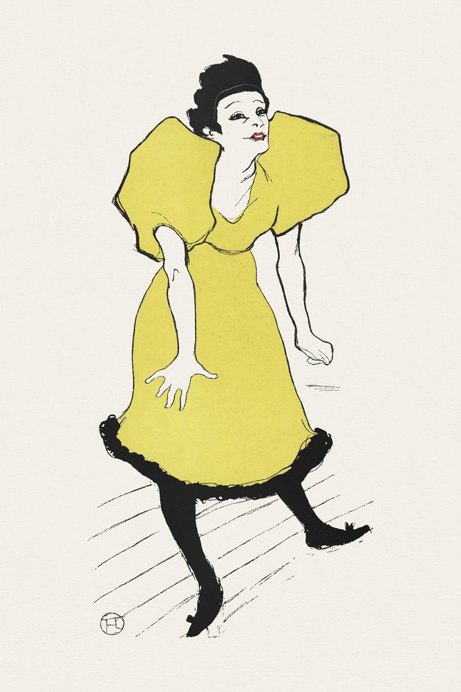 Porträtt av komediskådespelerskan Polaire på scenen (1895) av TOULOUSE LAUTREC