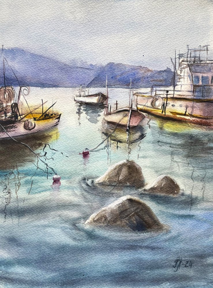 Calm Harbor Boats av Tanya Lundmark
