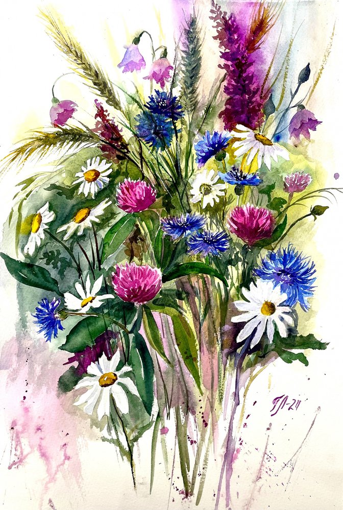 En färgsprakande bukett med vildblommor av Tanya Lundmark