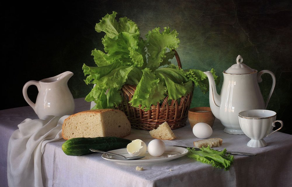 Rustikt frukoststilleben av Tatyana Skorokhod