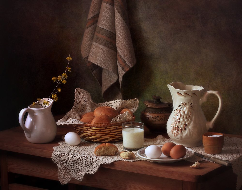 Rustikt frukostbord av Tatyana Skorokhod