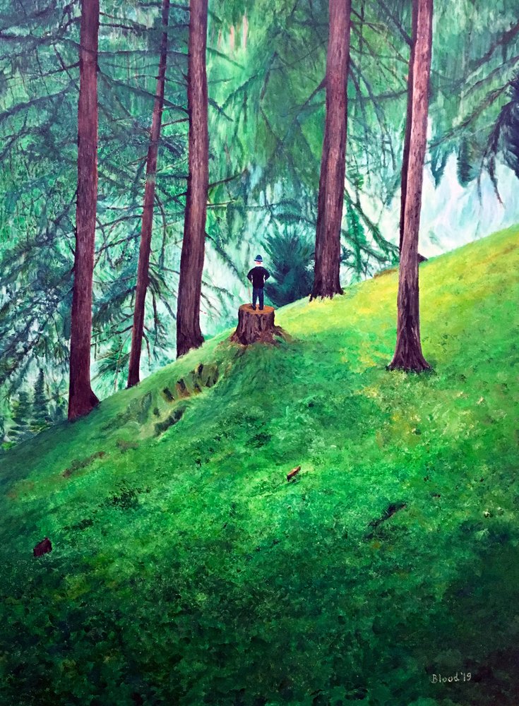 En ensam figur i skogen av Tom Blood