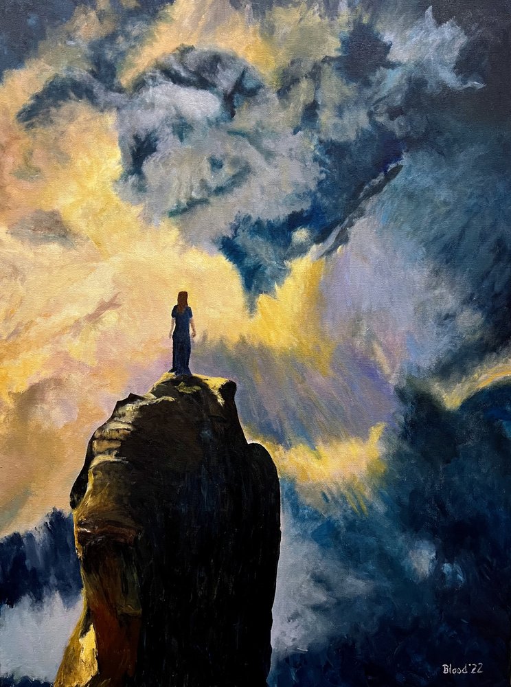 Kvinnans Golden Sky Summit av Tom Blood