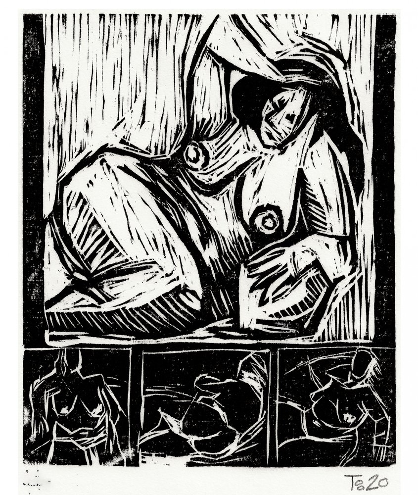 Djärva expressionistiska figurer av Tore Bahnson