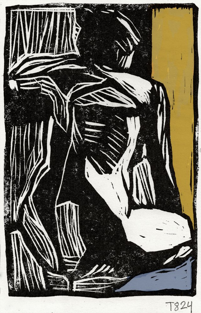 Uttrycksfull abstrakt figur av Tore Bahnson