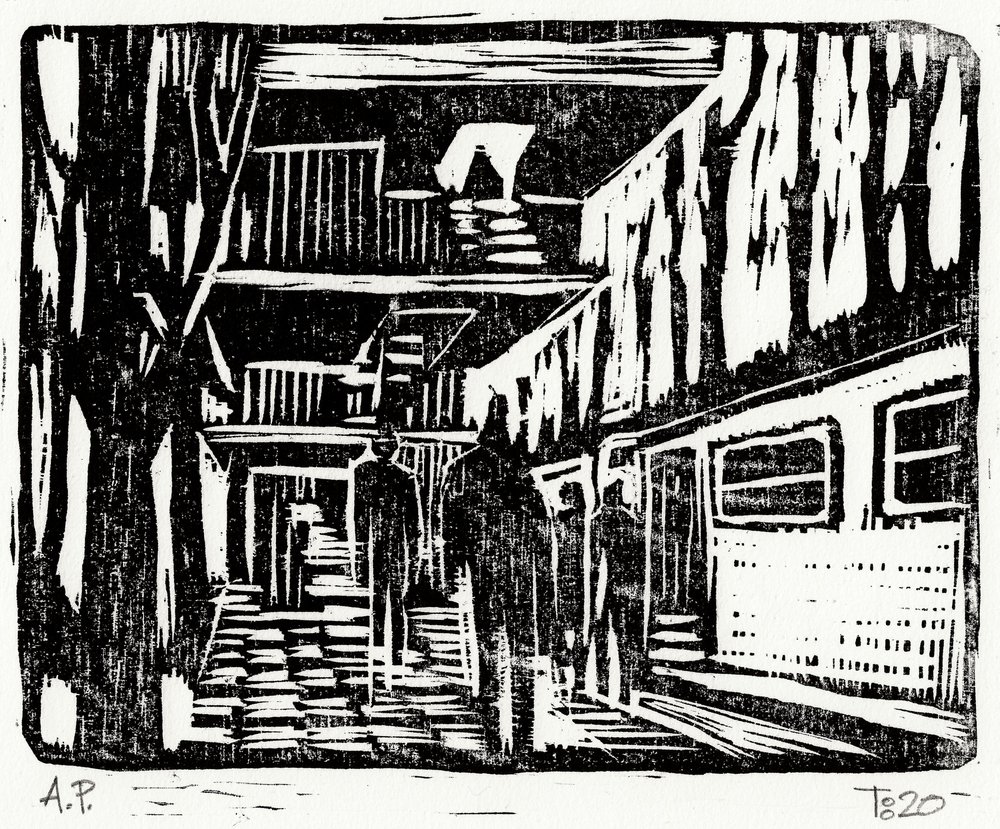 Tunnelbanetunnel i stadsmiljö av Tore Bahnson