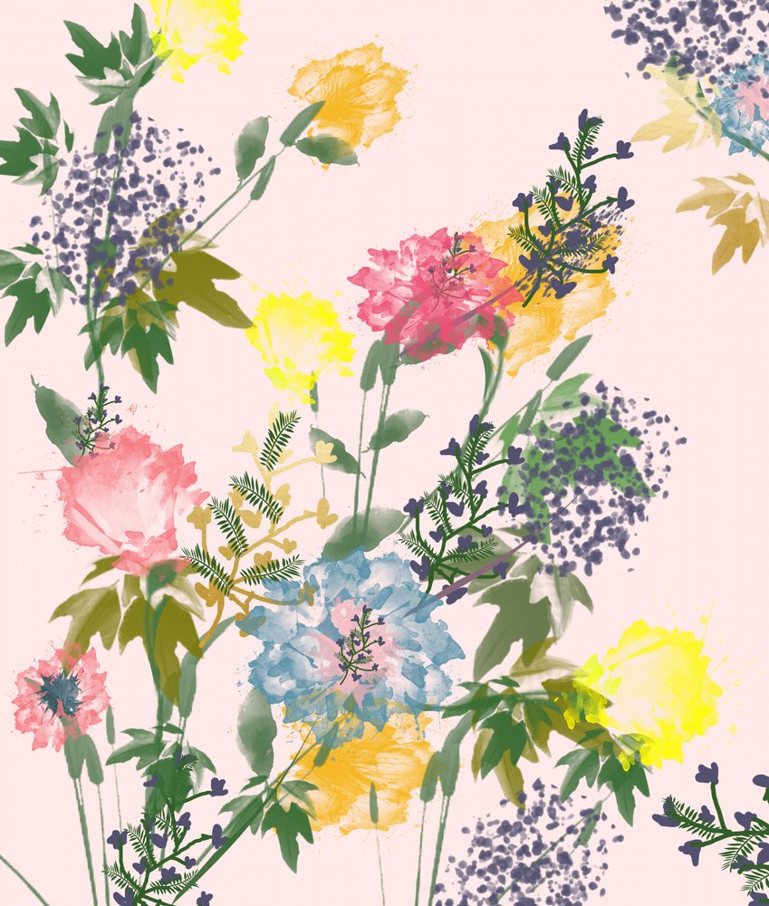 Färgglada blommor i akvarell av Uma Gokhale