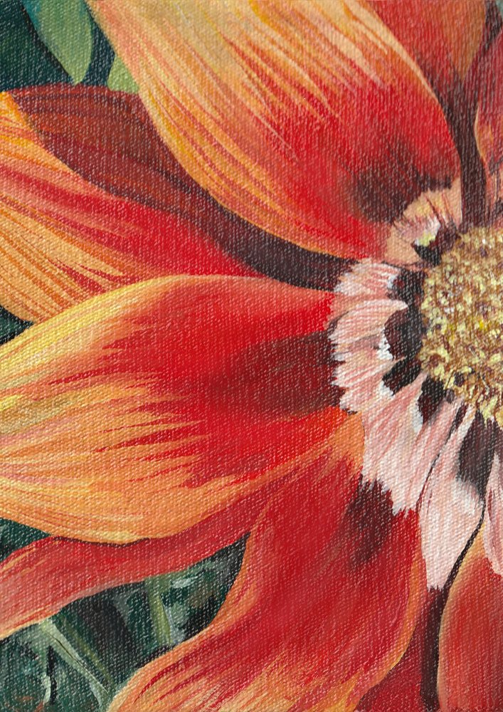 Ljus orange blomma av Viccy Wanliss