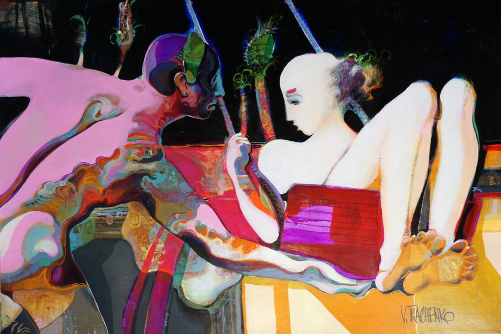 Mystiska, livfulla figurer av Victor Tkachenko