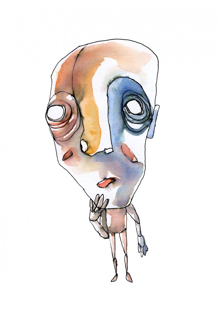 En eftertänksam abstrakt figur av Wildemar Doomgriever