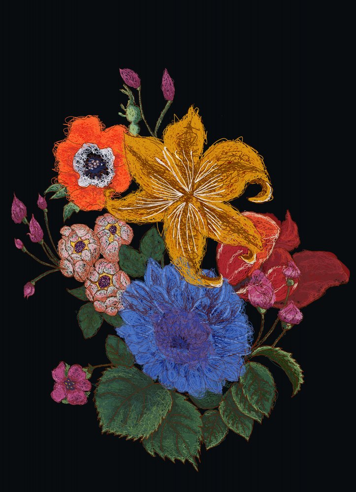 Färgsprakande blomsterbukett av XHOZUCAN