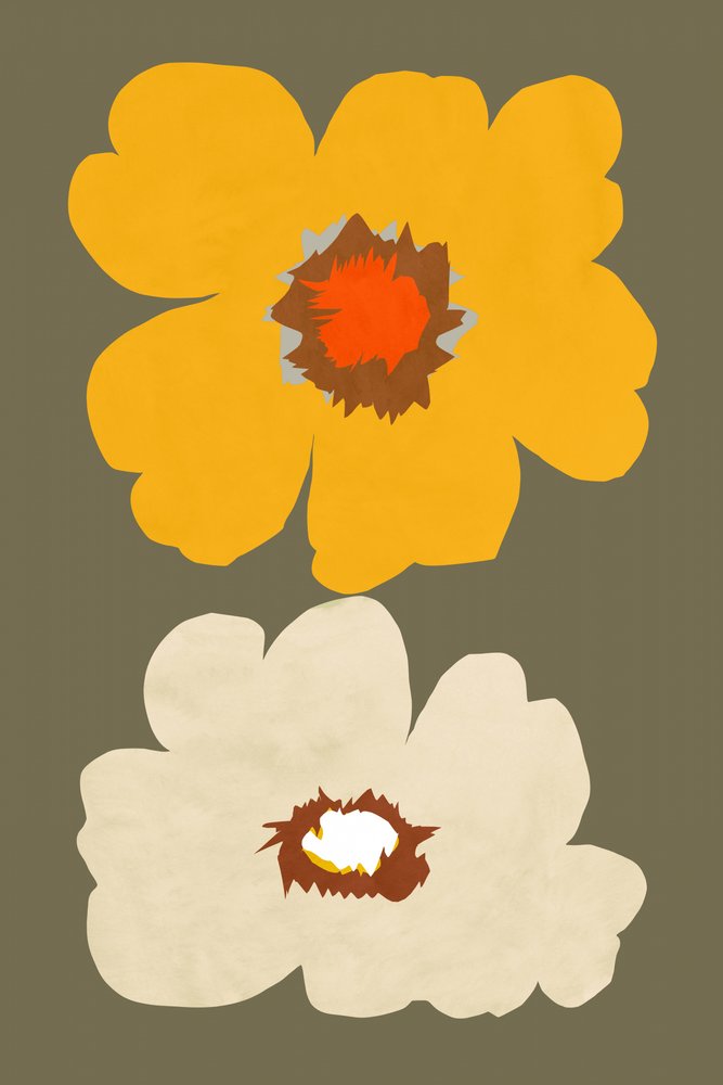 Abstrakta blommor av cartissi
