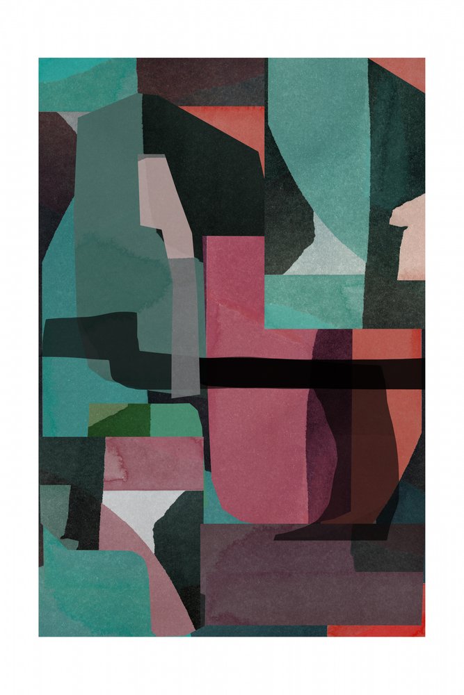 Abstrakt geometrisk collage av cartissi