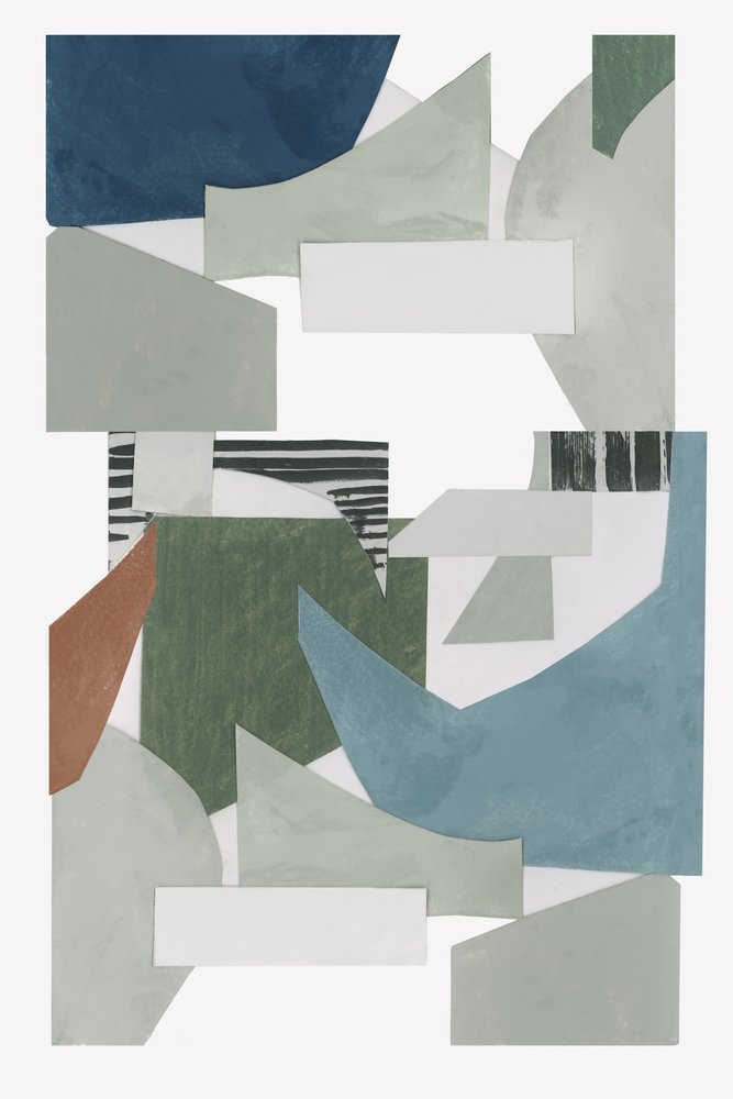 Abstrakt geometrisk collage av cartissi