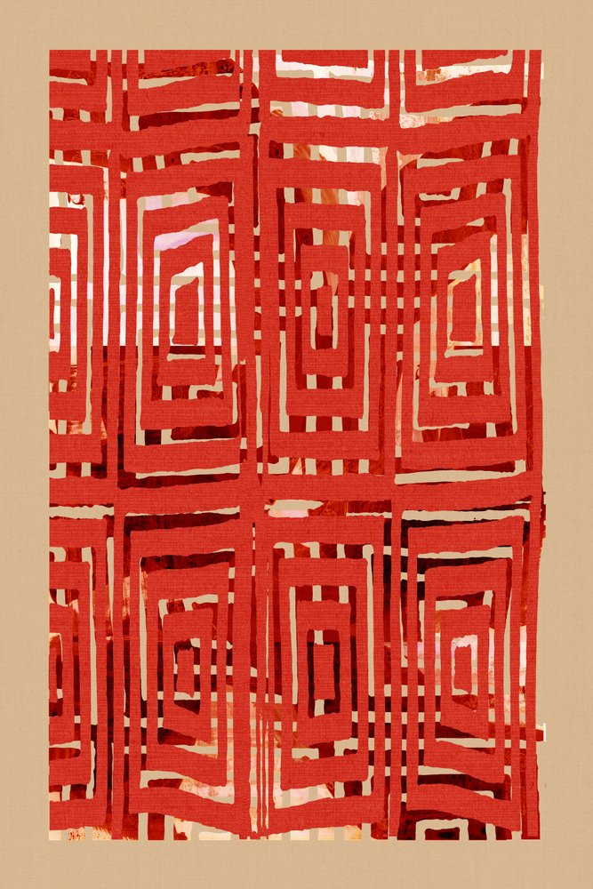 Djärv röd geometri av cartissi