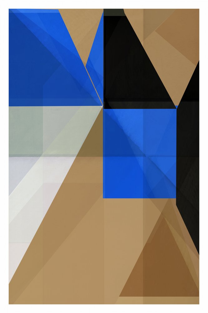 Klar och tydlig abstrakt blå geometri av cartissi