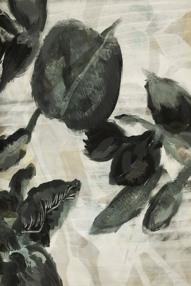Mörka botaniska blad av cartissi
