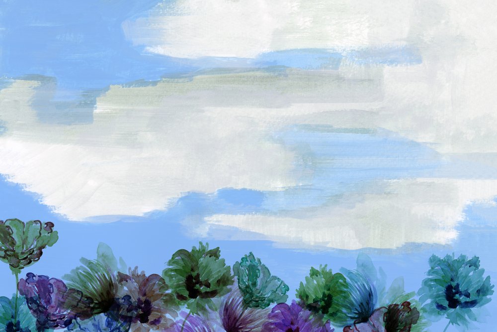 Drömmande blommig himmel av cartissi