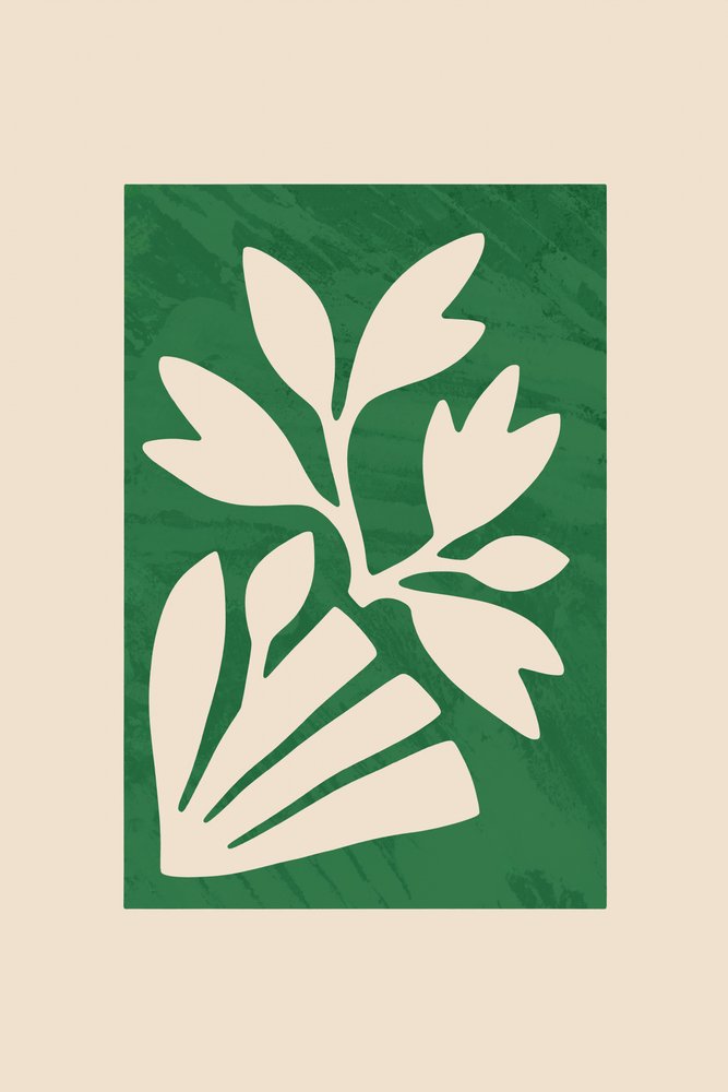 Minimalistisk botanisk utskärning av cartissi