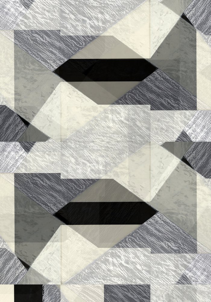 Monokromatisk geometrisk abstraktion av cartissi