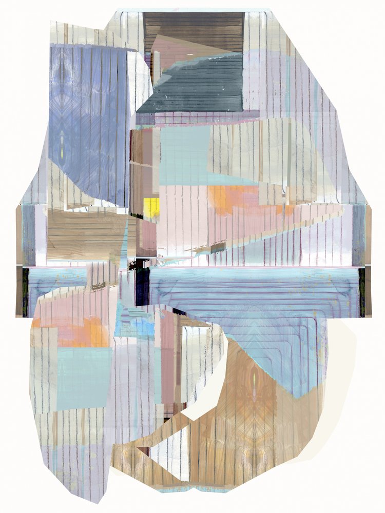 Pastellfärgade geometriska lager av cartissi