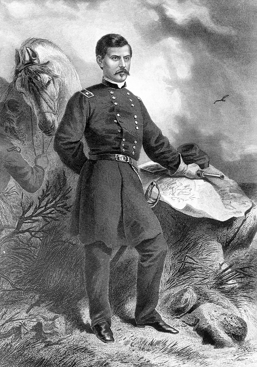 Amerikanska generalen George McClellan av Unknown