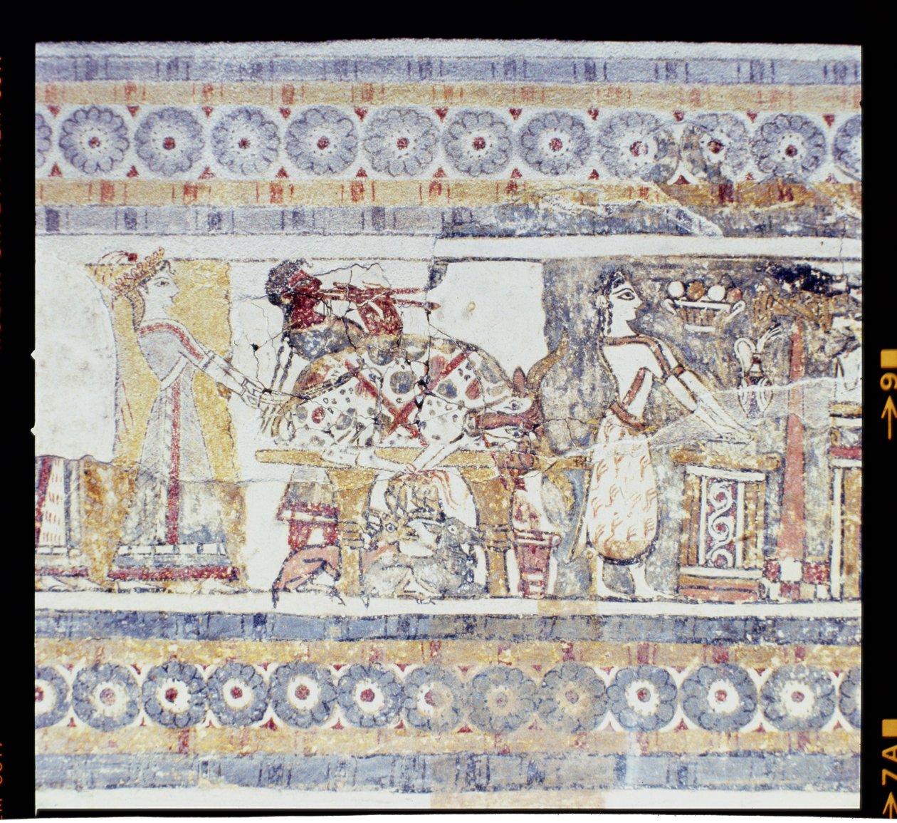 Djuroffer, från Agia Triada-sarkofagen, minoisk, ca 1400 f.Kr. (fresk på kalksten) av Unknown