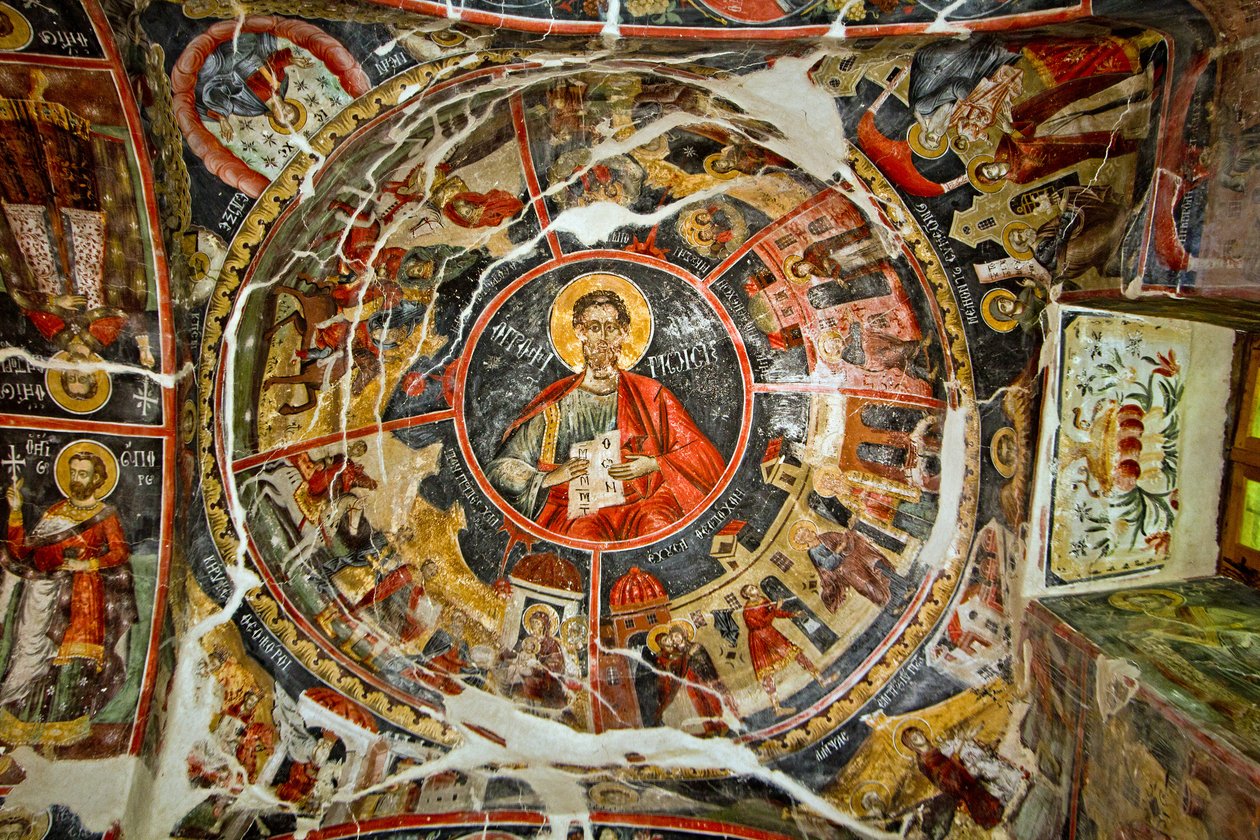 Tak i St Marys Church, Leusa, Albanien av Unknown
