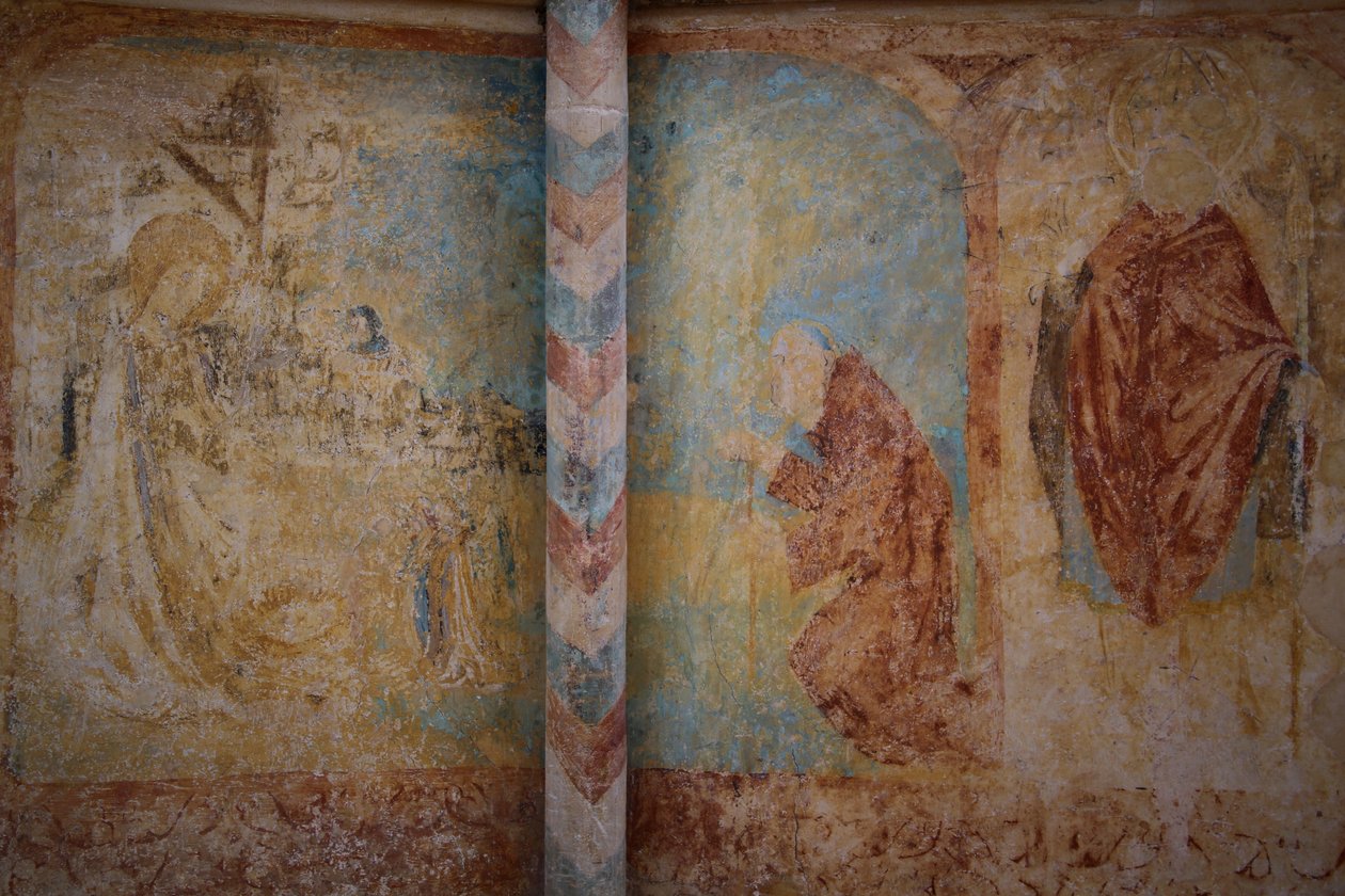 Cerisy la Foret: Väggmålning i Abbots Chapel av Unknown