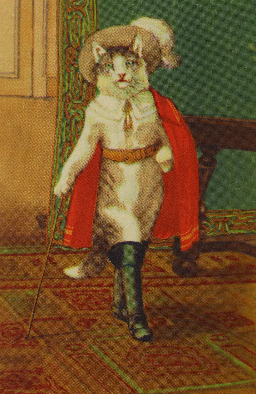Illustration Stövelkatten Conte de Perrault av Unknown