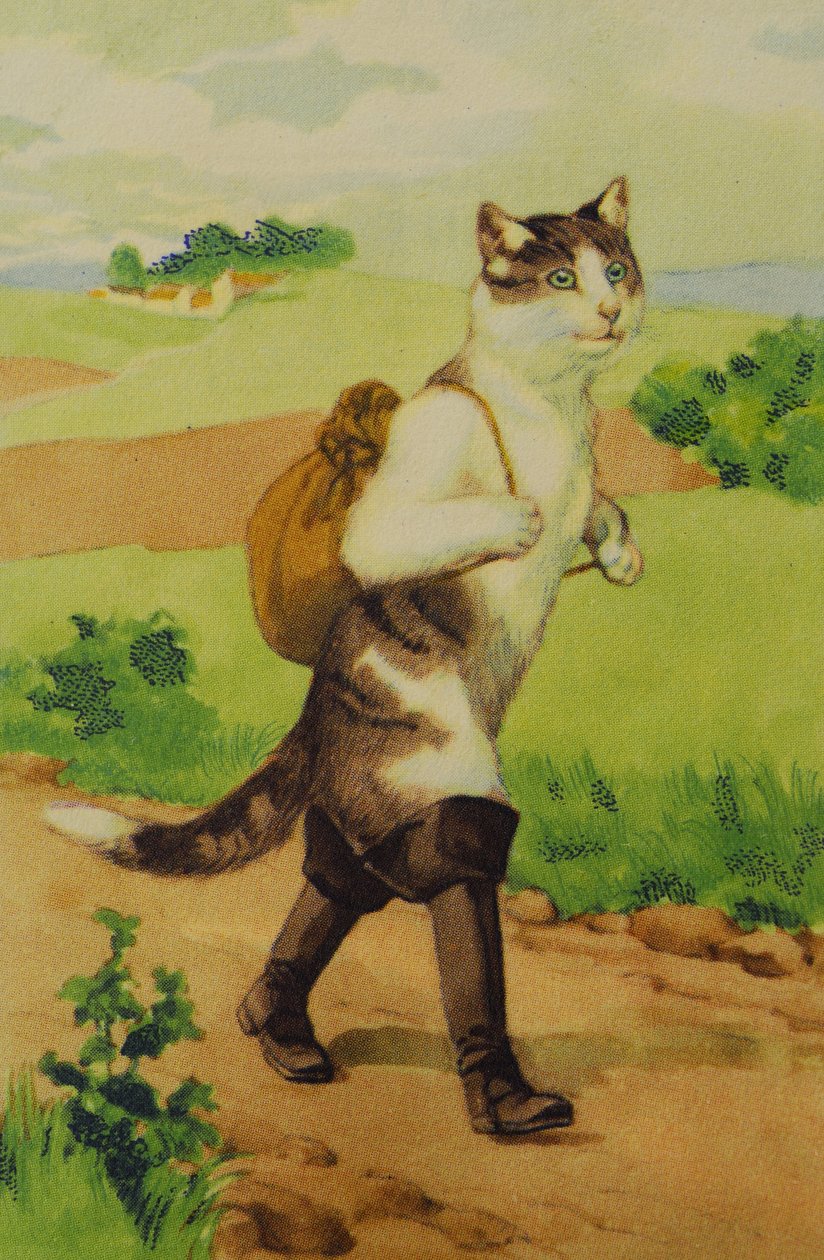 Illustration Stövelkatten Conte de Perrault av Unknown