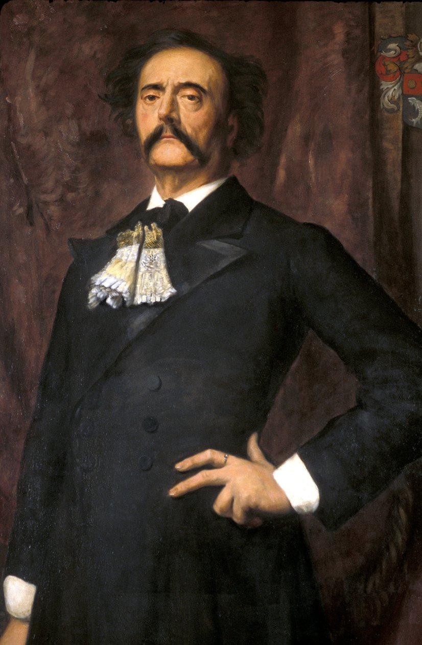 Manche N* 082, Museum of St Sauveur le Viscount, Porträtt av Jules Barbey dAurevilly (1808-1889), av Emile Levy (1826-1890), 1881 av Unknown