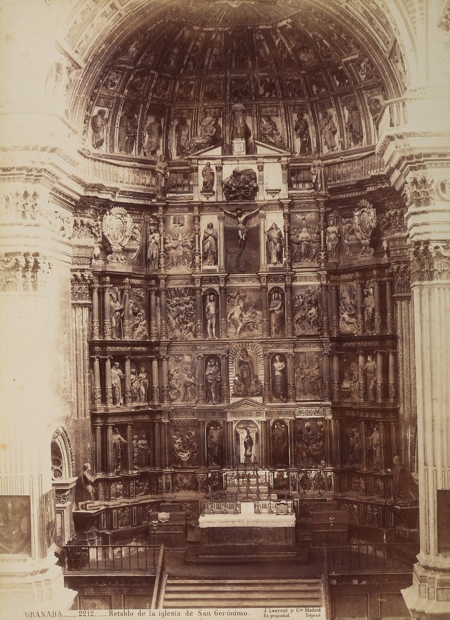 Retabell över kyrkan San Jerònimo, 1570-1605, Granada, Spanien, ca 1880 av Unknown