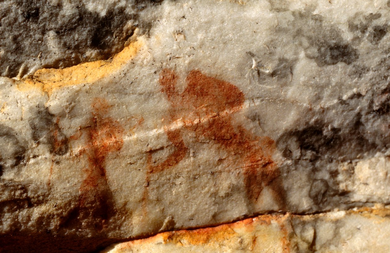San (Bushmen) klippmålningar, Cedarburg, Western Cape av Unknown