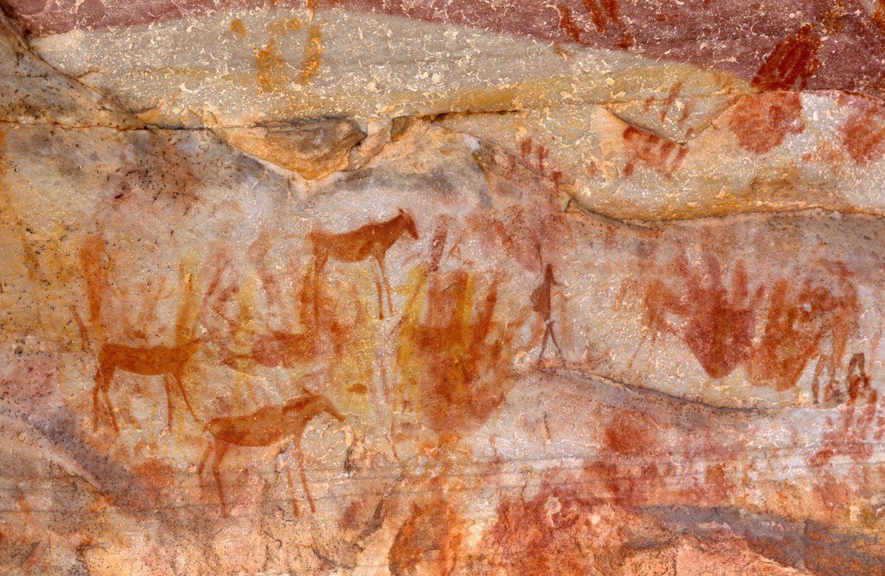 San (Bushmen) klippmålningar, Cedarburg, Western Cape av Unknown