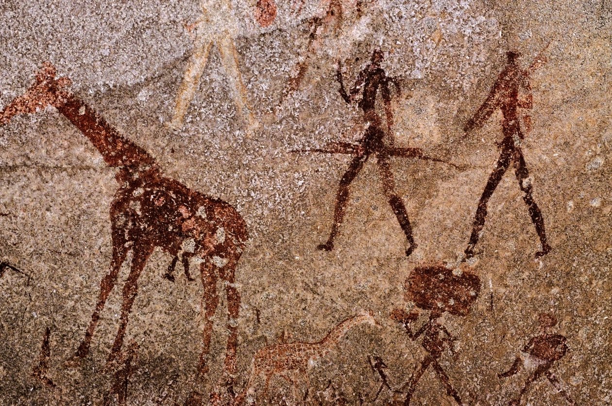 San (bushmen) målning, Sydafrika av Unknown