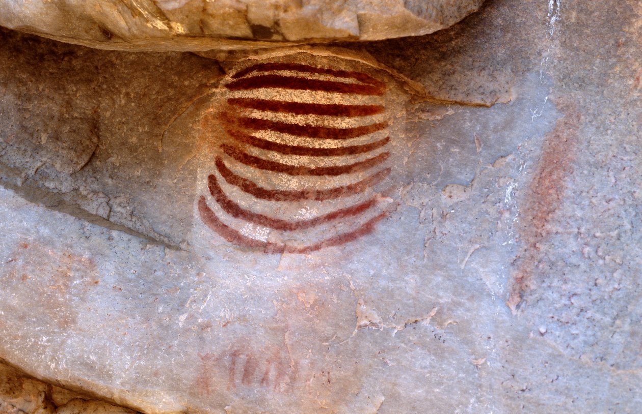 San (bushmen) klippmålning, Cedarburg, Western Cape av Unknown