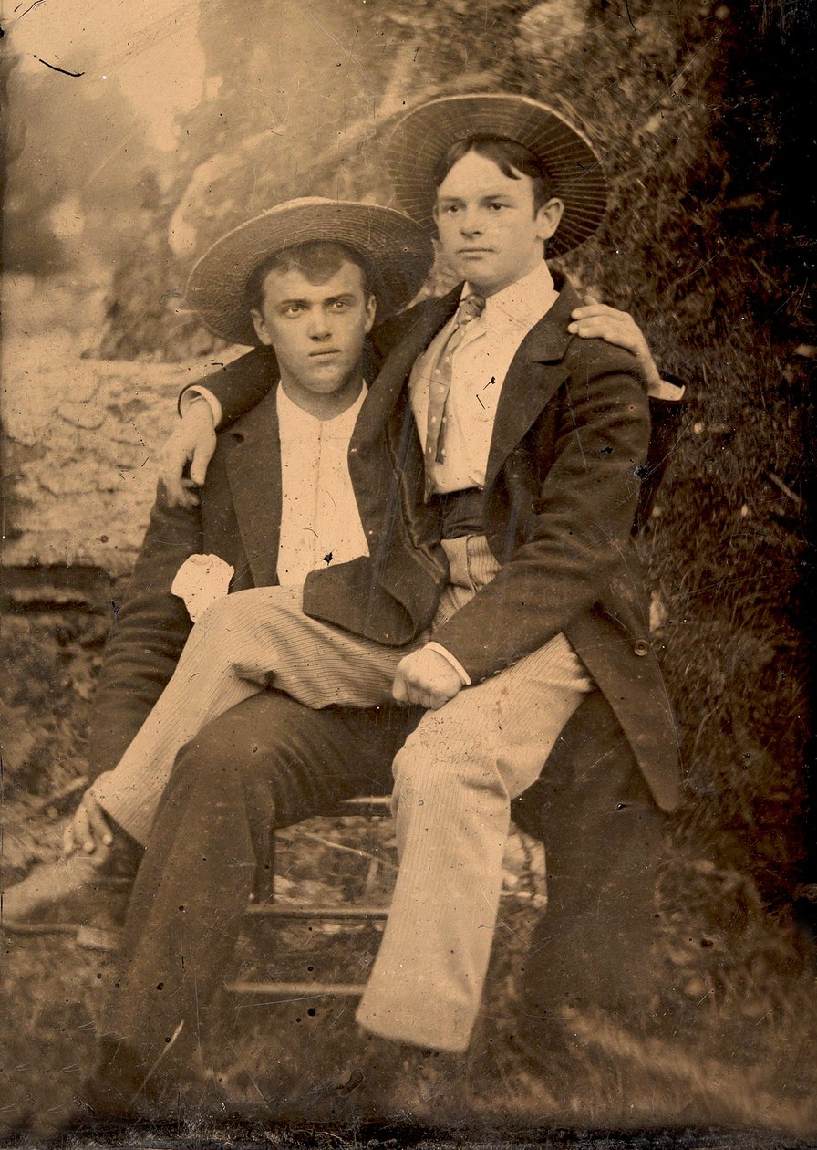 Två män poserar för ett foto, ca 1870 av Unknown
