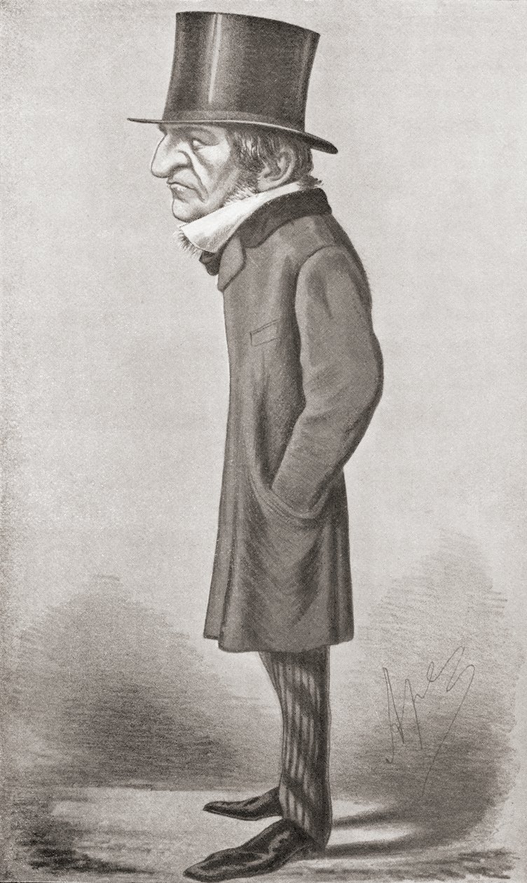 Karikatyr av William Gladstone, efter en illustration av Vanity Fair-tecknaren Ape, gjord 1869, från "Gladstone: The Man and the Statesman", av David Williamson, publicerad 1898 av English School