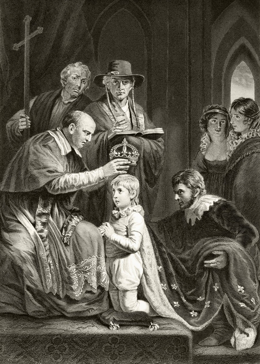 Kröning av kung Henrik VI av England, 6 november 1429, från "The National and Domestic History of England" av William Hickman Smith Aubrey (1858-1916) publicerad i London, ca 1890 av English School