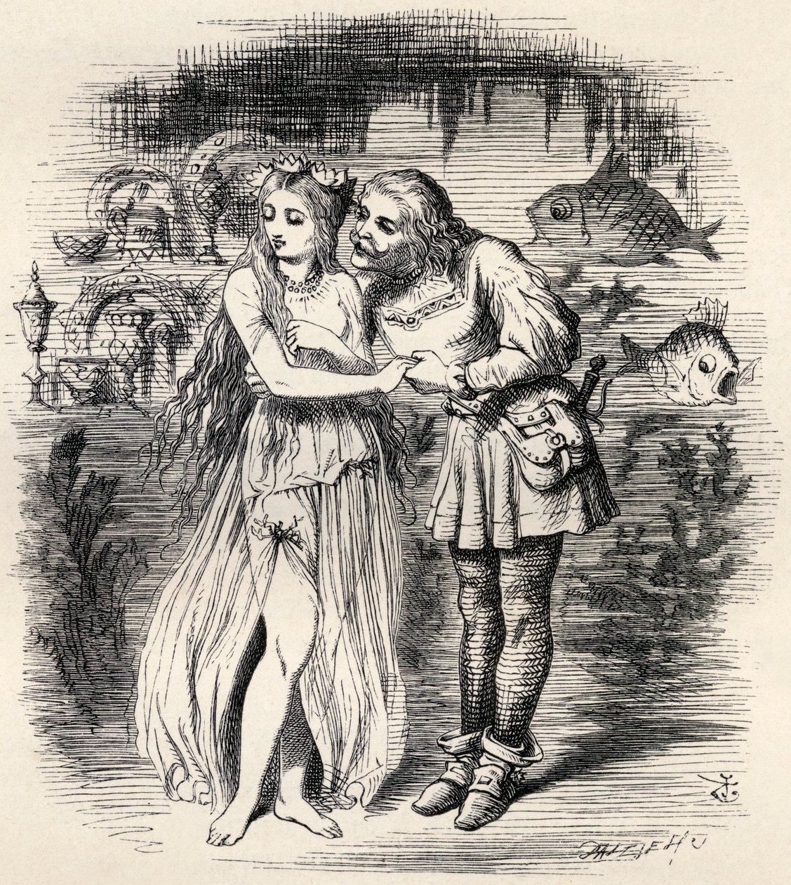 Illustration efter J. Tenniel till dikten 