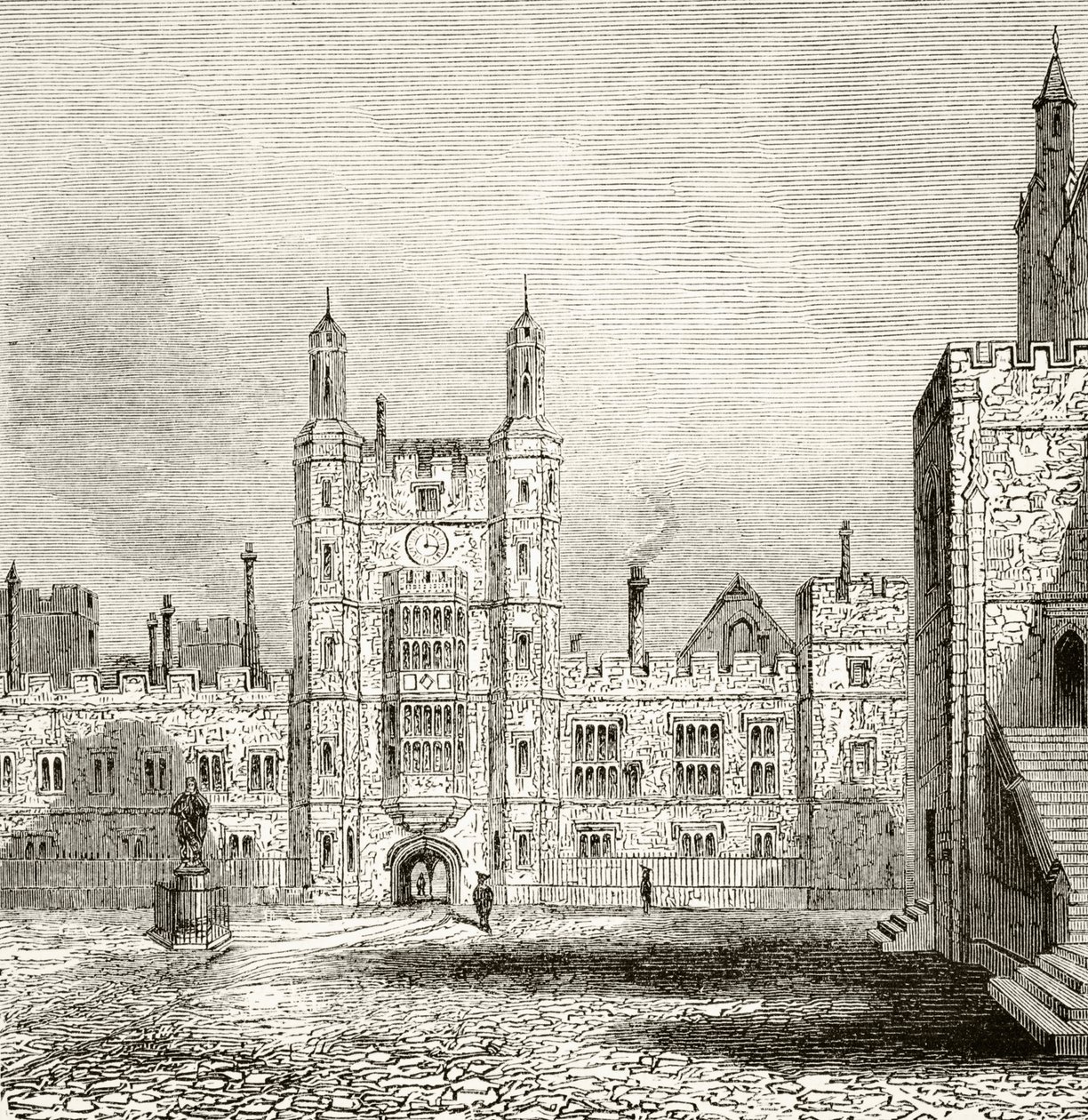 The School Yard at Eton College, Berkshire, på 1800-talet, från 
